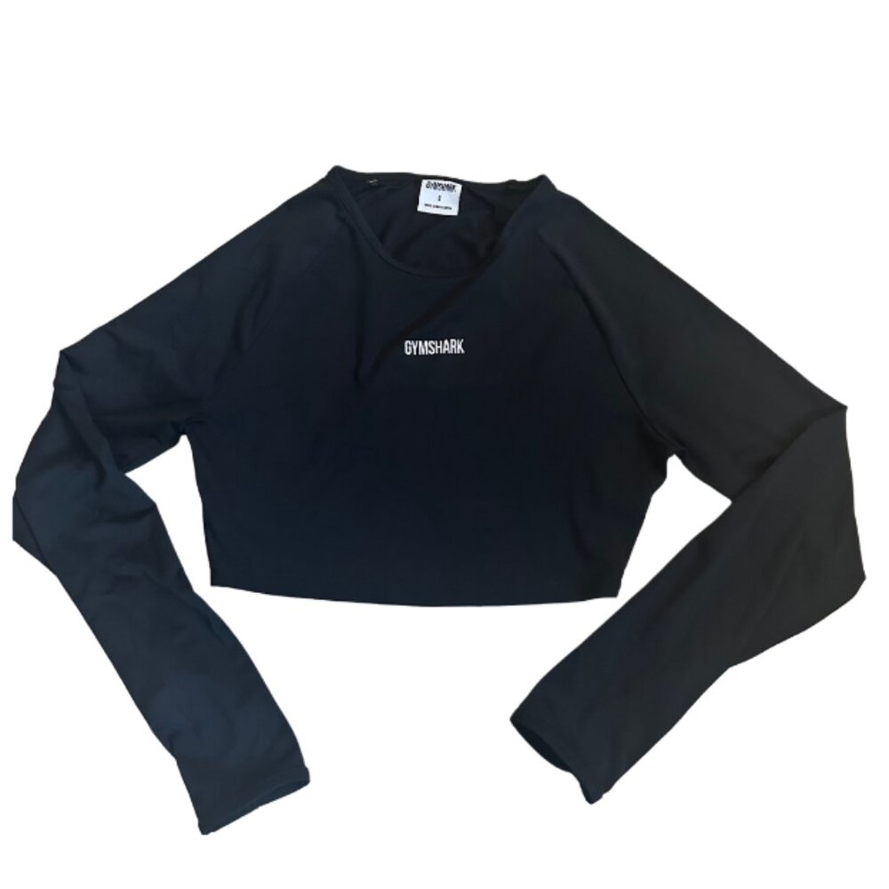 Gymshark Cropped Longsleeve Shirt Black